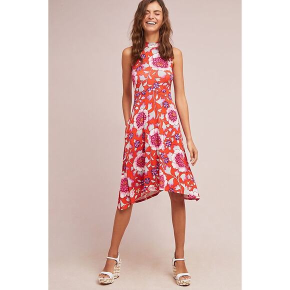 Anthropologie Maeve Sz M Sleeveless Floral Midi Cleary Dress, Cottagecore Summer - Picture 1 of 7